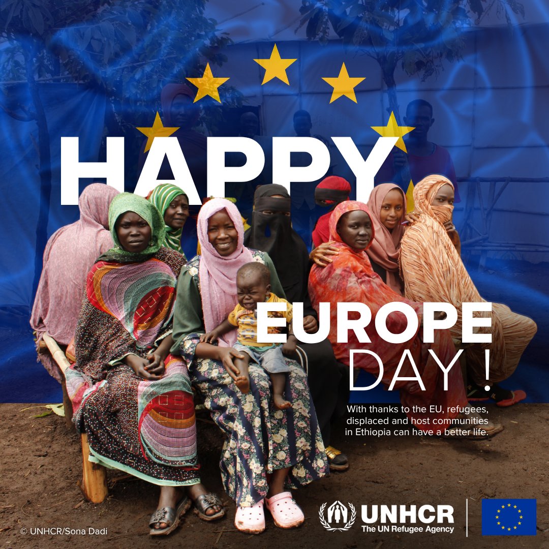 UNHCREthiopia's tweet photo. Happy #EuropeDay! 🇪🇺

From emergency shelters in #Gambella to protection, solutions &amp; inclusion in Afar, Amhara, Benishangul-Gumuz, Somali &amp; Tigray, UNHCR's partnership w/@eu_echo &amp; @EU_Partnerships is transforming refugee, displaced and host community lives across 🇪🇹. https://t.co/MwmkefgXWr