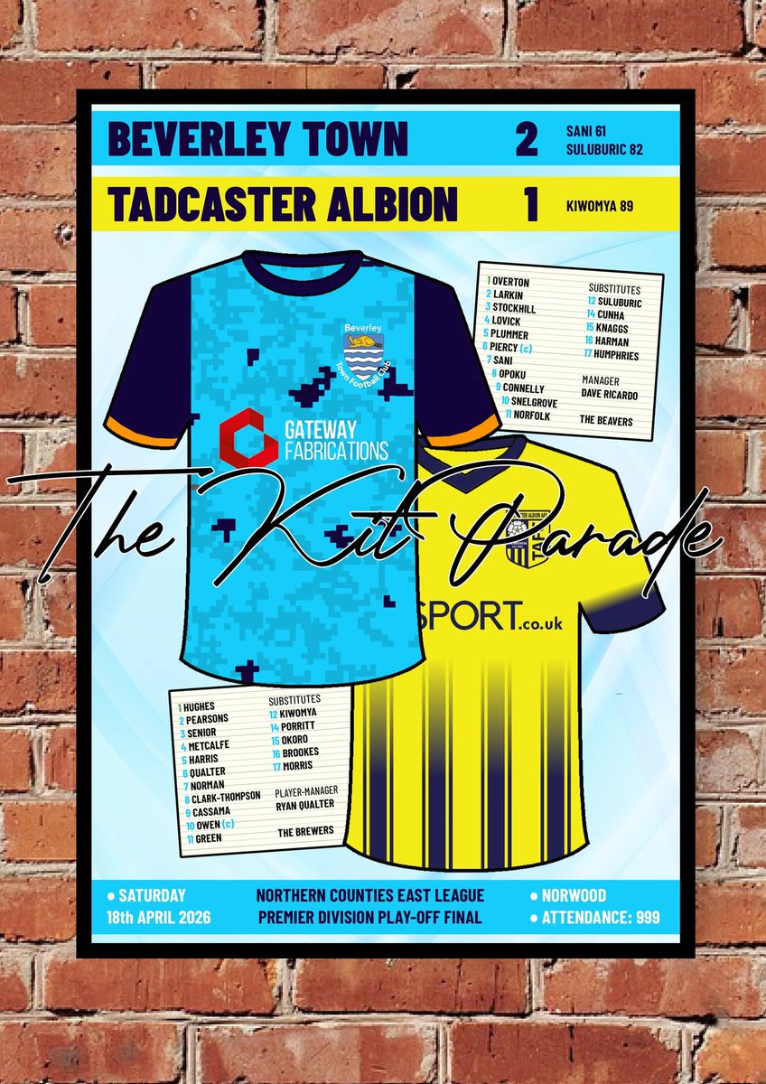 The_Kit_Parade's tweet photo. As the season comes to a close, are you looking for an unusual thank you gift for your team's coach or sponsor?

Get in touch if you are interested in a bespoke design featuring your club's colours. 

Junior teams, Sunday League teams, five-a-side teams - lots of design ideas. https://t.co/eRJ3BOryw0