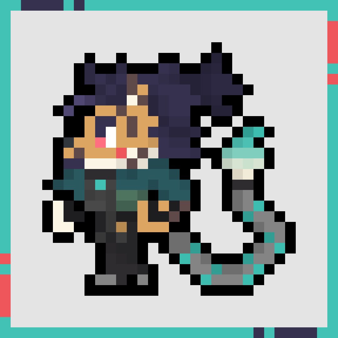 Morugana0330's tweet photo. FF風ドット絵ユーゴさん　
3日でドット絵4枚しか描けへんって…

筆遅ない、俺…
 #GYGART https://t.co/Rre6v1lw5U