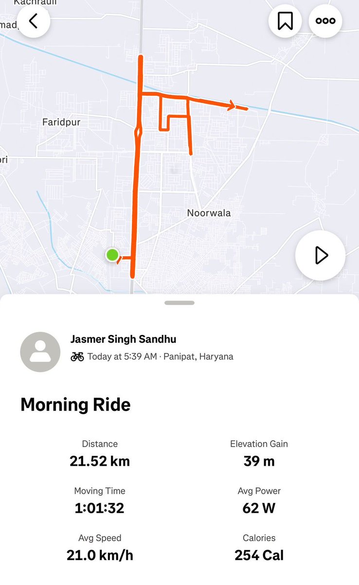 FlyingSandhu's tweet photo. Morning ride😊 https://t.co/SoncvpZuSL