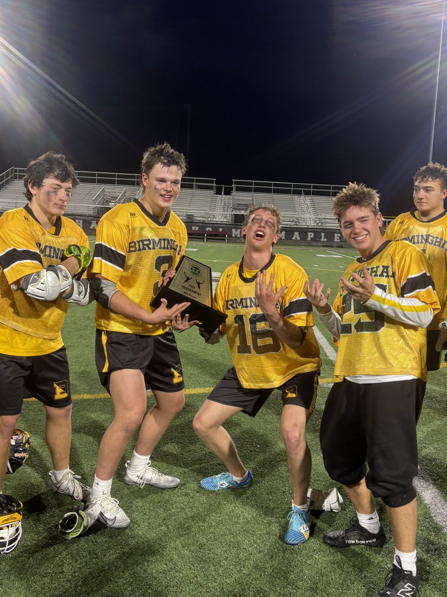Bill_Watson19's tweet photo. Birmingham lax team celebrating with their fans &amp; their teammates as they win the 1st annual red-division tourney championship!
The captains w/ the trophy.
And 4 boys being having some fun! https://t.co/Rp7c3fZNqA