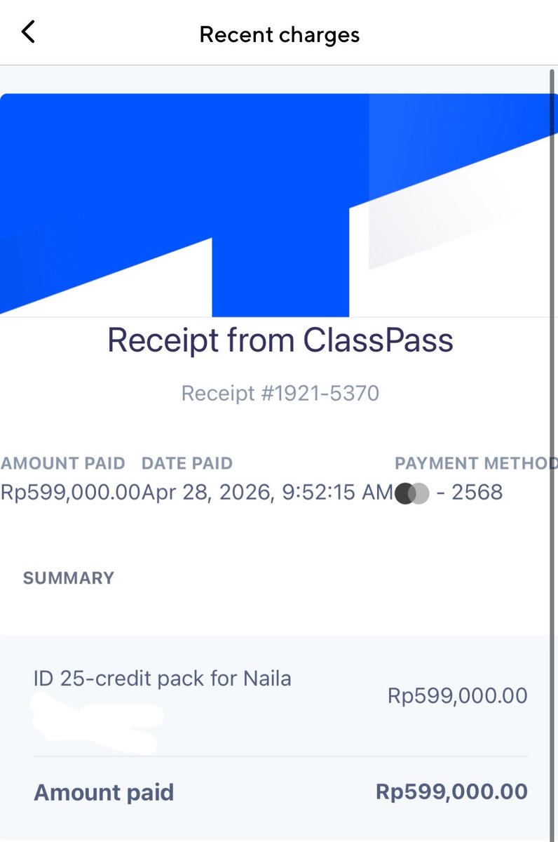 naila___aa's tweet photo. the amount has been deducted, as stated in the bank statement, and I still can’t book any classes cause it says payment didn’t go through/declined. went to the bank and it says there’s nothing that they can do. asked your CS but provided no solution. pls help @classpass !! https://t.co/rIrM9D5sME