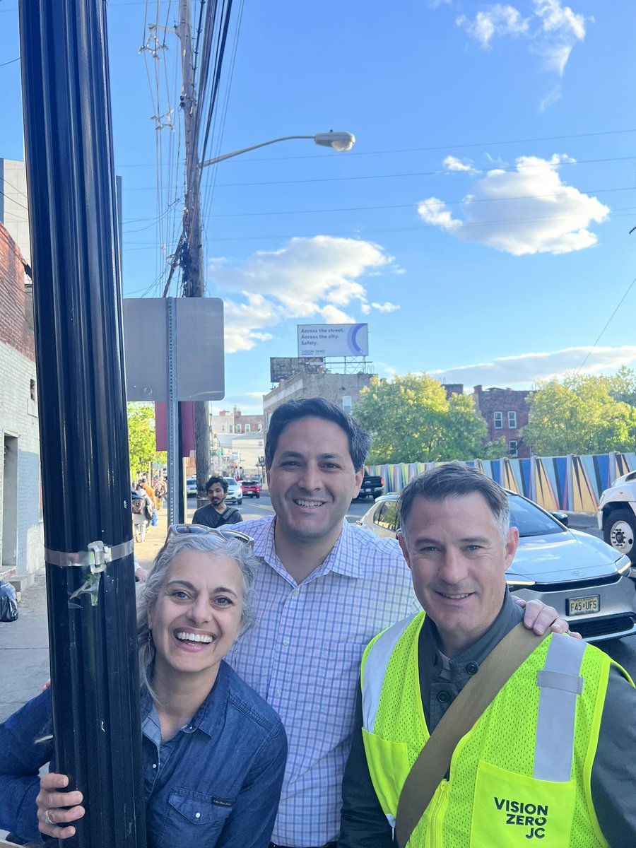 TomZuppaJC's tweet photo. Beautiful evening for a walk! Grateful for the residents who joined the Ward C Vision Zero walk to discuss and witness firsthand dangerous conditions that we’ll address to make our streets safer for all! Peep the Vision Zero billboard in the background that will pop up around JC https://t.co/q9CrfS6TVJ