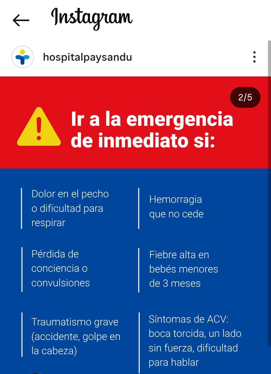 SEmergencistas's tweet photo. Desde la Sociedad Uruguaya de Emergencistas FELICITAMOS la campaña educativa sobre como y cuando consultar en el servicio de Emergencia generada por el Hospital de Paysandu @ASSEcomunica https://t.co/LkQSZsUZao