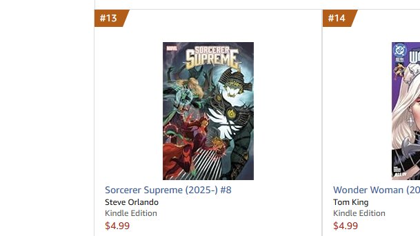 Sorcerer Supreme is currently #13 on Amazon Best Sellers

pre-order your copies for issues 6, 7 and 8!
