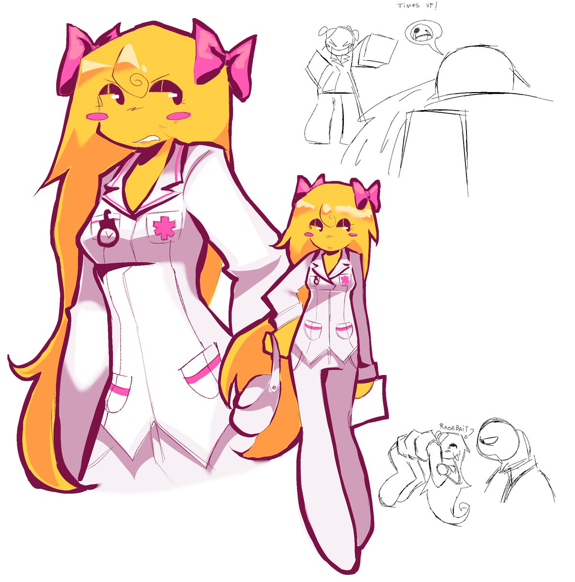 Tinytsukiyomi's tweet photo. Tried drawing that one nurse from that one roblox asym #pwnedby1400 #roblox #thejunearchive #ihasafacelulz #robloxart https://t.co/bKp8T1p7uG