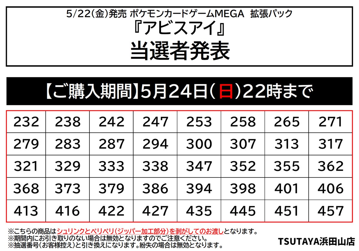 抽選当選者発表】 5／22（金）発売 ポケモンカードゲームMEGA