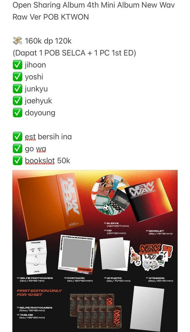 sbtboygroup's tweet photo. Bs! Yuk guys ikutan sharing treasure 4th mini album new wav raw ver nya nih langsung dm /@ImooraKstuff 

💸 Price in pic 
🎁 POB ktown 
🏡 Jatim https://t.co/S612KOeTJ5