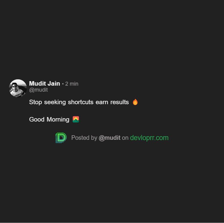 Mudit (devloprr.com) tweet media