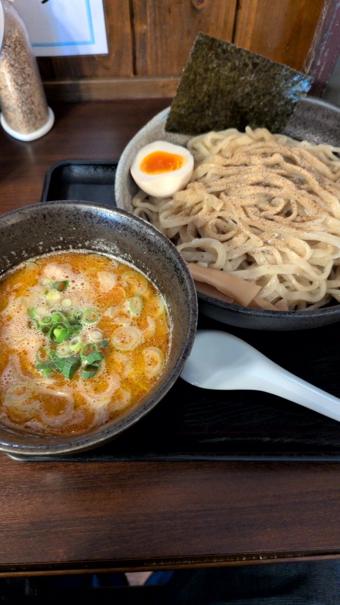 2026-22　麺屋ゆうき
(水戸市見和)

·辛味噌󠄀つけめん

旨し✨でした。
😋😋😋🔶