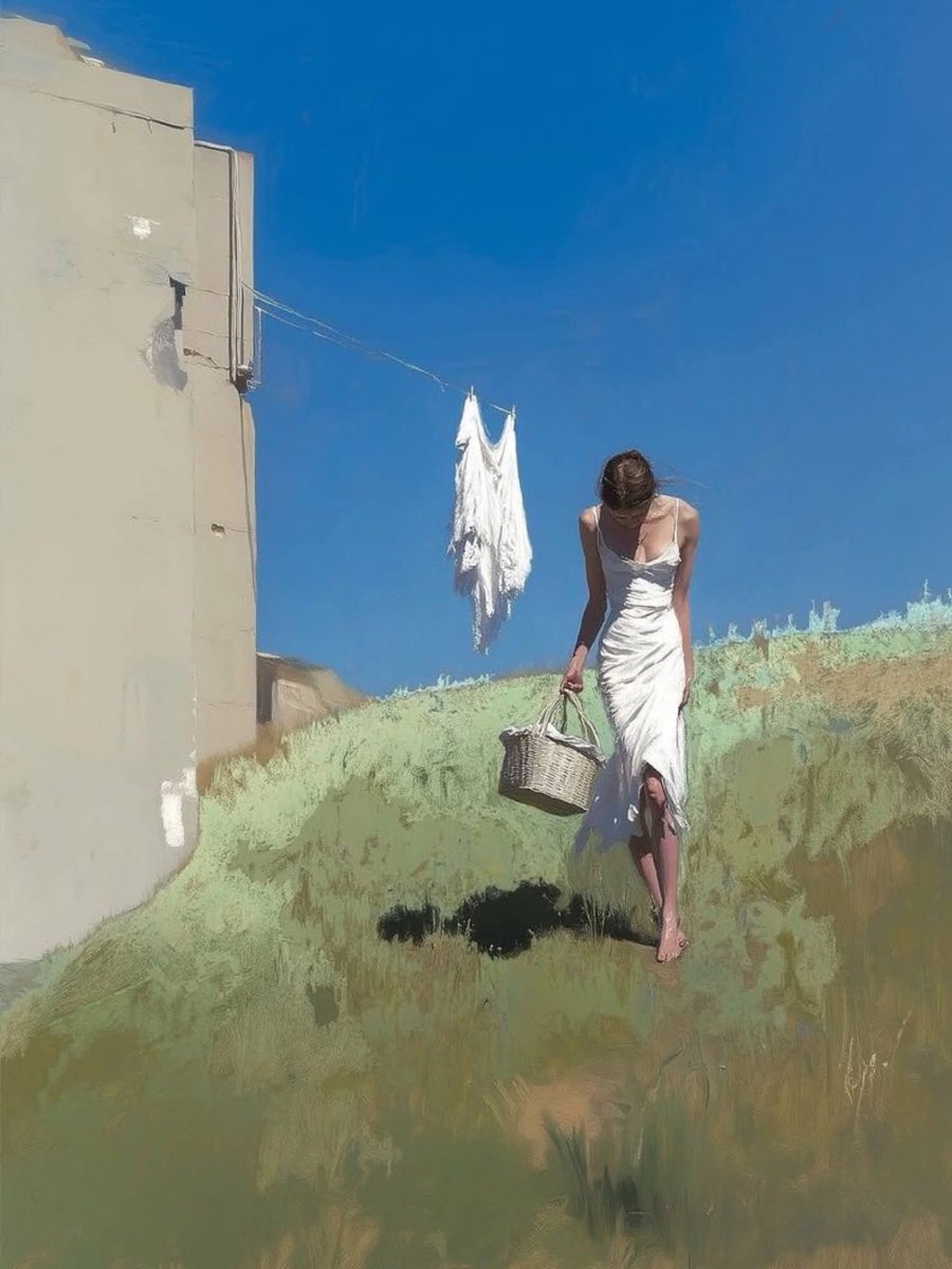 olgatuleninova's tweet photo. Hana Choi, Korean, 2003

Breathing (Day of Light), 2025

Oil on linen | 130.3 × 97 cm

Private collection https://t.co/bXU2aqX9Ts