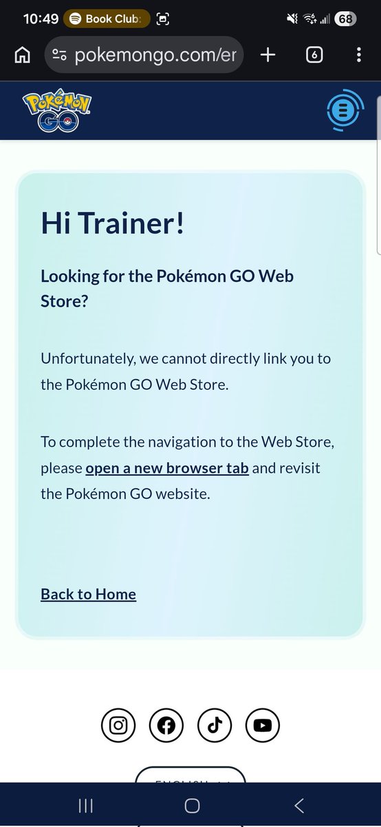 abick55's tweet photo. @PokemonGoApp   what is this bullshit? Like it wasnt enough of a pain in the ass before now this pops up, click the link and nothing happens. Why is claiming anything for free so hard? Yet you'll let people spend money NO problem.. https://t.co/SvOJuwre2V