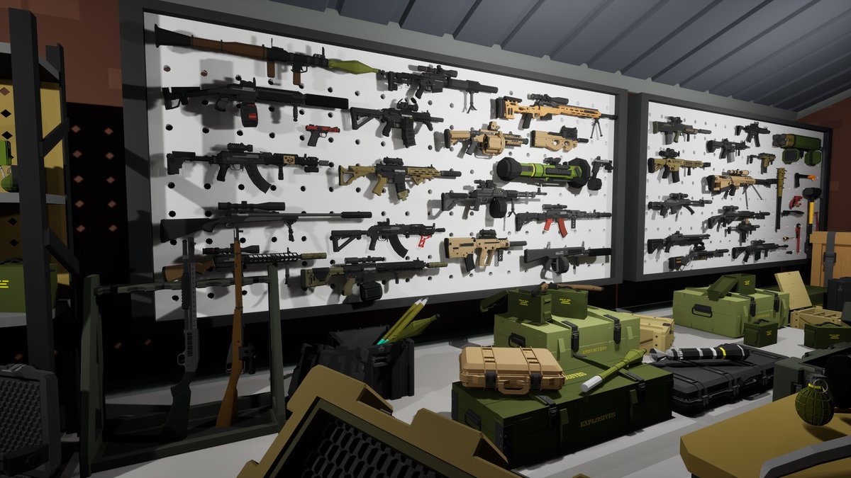 Indie_FreaksJP's tweet photo. 大量商品の自動整理が妙に気持ち良いワンオペ武器商人シミュレーター『Arms Dealer Simulator』

契約を受注して、必要な武器・弾薬を注文、組立、梱包、発送しよう。

銃はプラモデルのごとくさまざまな部品を装着して、要求通り組み立て。
商品を保管箱にザーッと流しこめば、自動で整理整頓される。

出荷して報酬を受け取り、事業を拡大していこう。