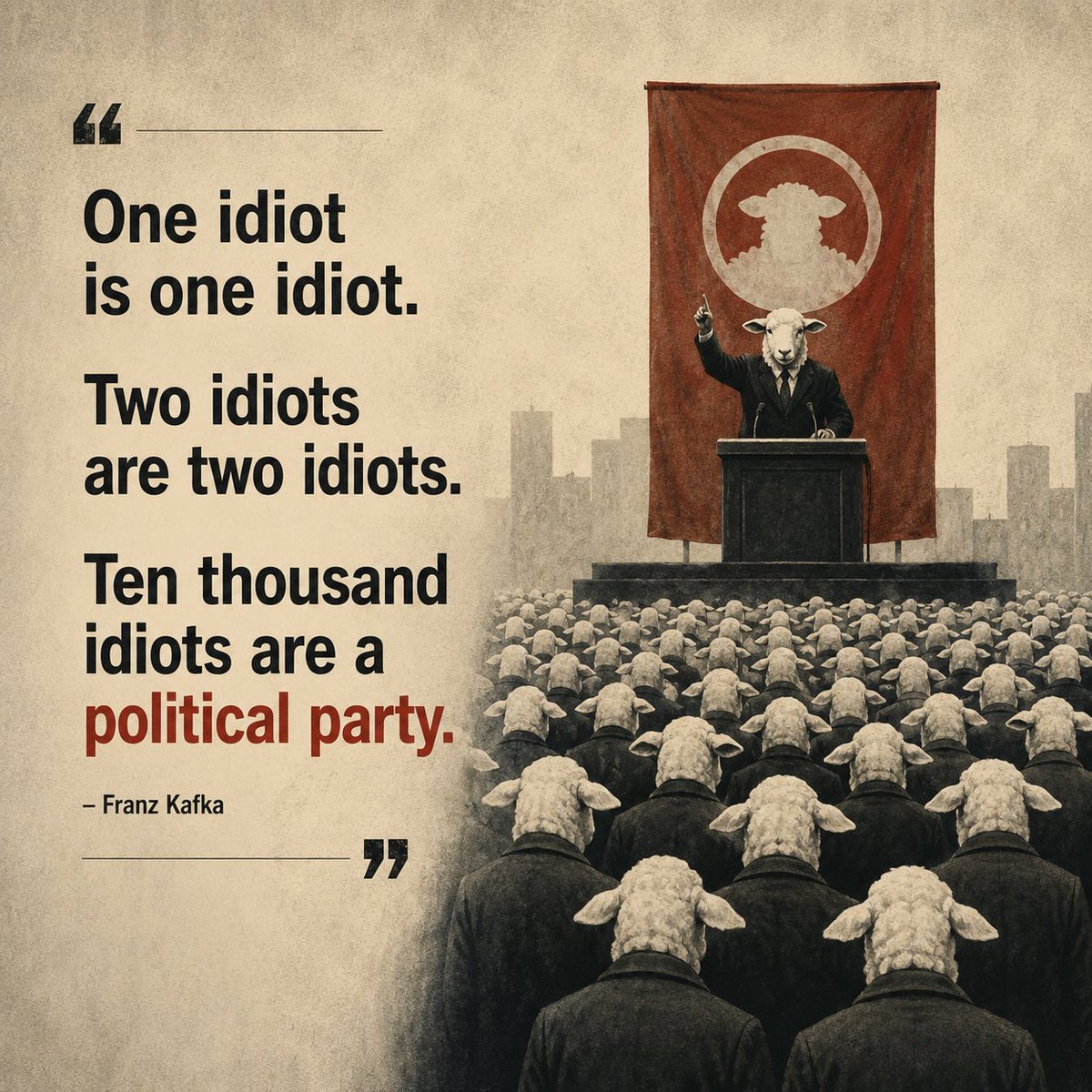 Richard_am50's tweet photo. One foolish person is just a single problem. But when many foolish people come together, they can become powerful and start controlling decisions, especially in politics. https://t.co/cgCjSMQxoJ