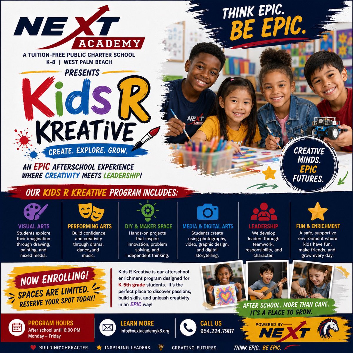NextAcademyCS's tweet photo. 🌟 NOW ENROLLING! 🌟
Next Academy in collaboration with Kids R Kreative ❤️💙

Safe, nurturing &amp; engaging early learning for bright futures!

📞 954.224.7987
📝 https://t.co/OHfI2NJnzU https://t.co/zt2zfZ4jwX