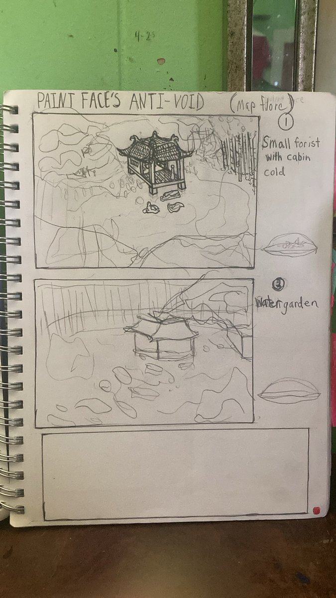tris_est's tweet photo. In Paint faces anti-void he builds landscapes in his free time into the void since it was a blank canvas when he was born there, and it’s his job to fill in and expand his world. These are section in the anti void that he made inhabitable for life. #sans #sansOC #PaintFaceSans https://t.co/hTMFzHc5x9
