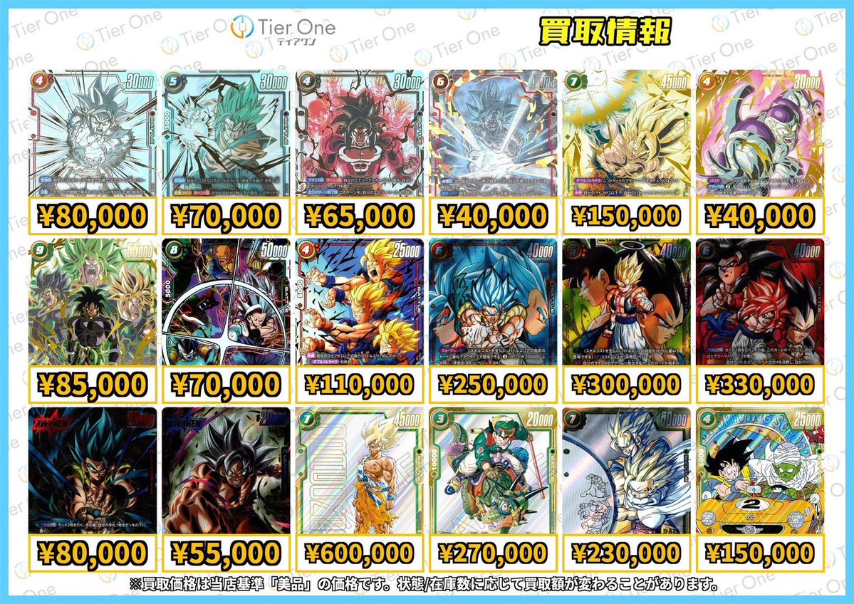 ドラゴンワールドまとめ売り ドラゴンボール 買取情報】 🌟フュージョンワールド🌟 高レアリティ