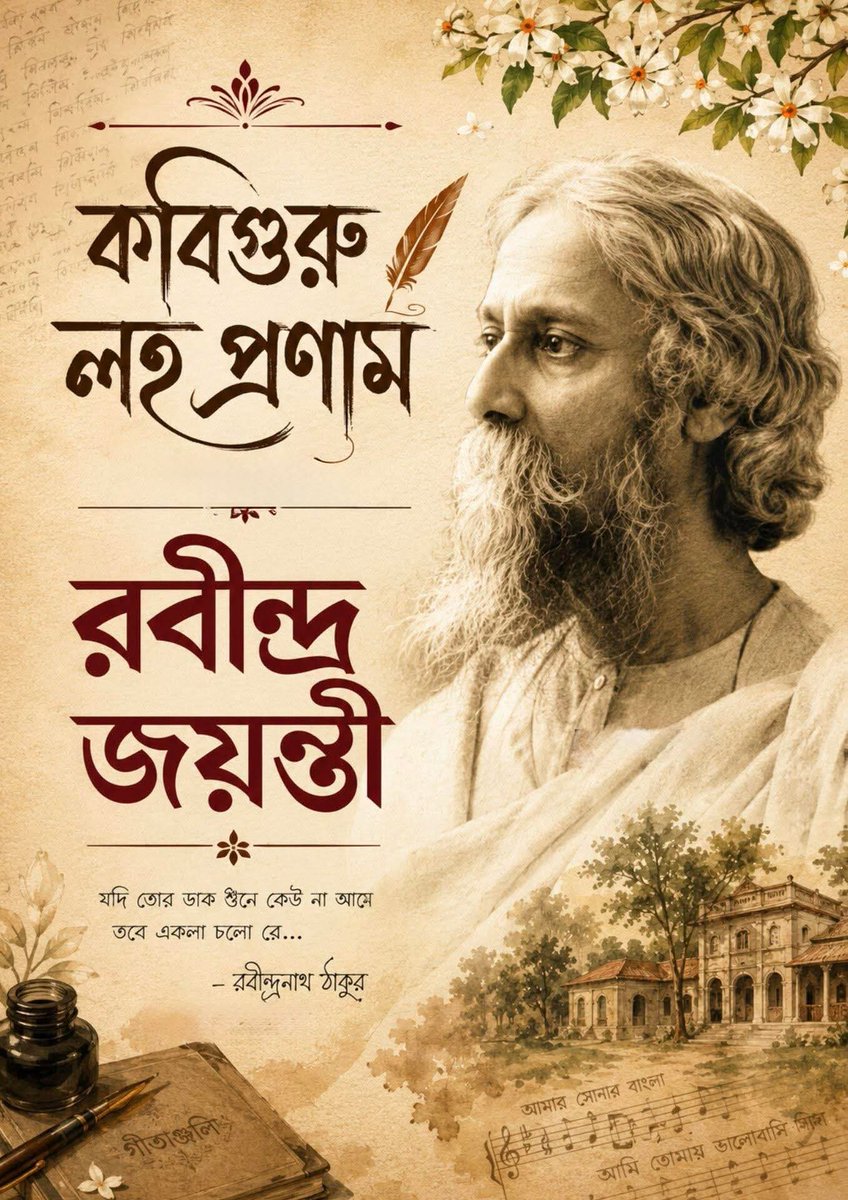 MontoshSen's tweet photo. বিশ্ব বরেন্য কবিগুরু রবীন্দ্রনাথ ঠাকু্রের জন্মদিন উপলেক্ষে উনার চরনে জানাই শত কোটি প্রমাণ 🙏 https://t.co/QebvN7Ikn0