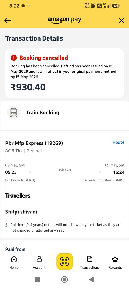 rajeevnitian's tweet photo. Again another froud by @IRCTCofficial and @RailMinIndia 
मेरा बस इतना ही गलती है ना की confirm टिकट नही मिलने पर एक उम्मीद मे WL टिकट बुक किया.... जिसका नतीजा, 
सफ़र भी नही कर पाया और 2 WL टिकट बुक करने की सजा 345.00 रुपया चला गया। 
वाह @narendramodi जी वाह 🙏 https://t.co/HibLYSZWVn