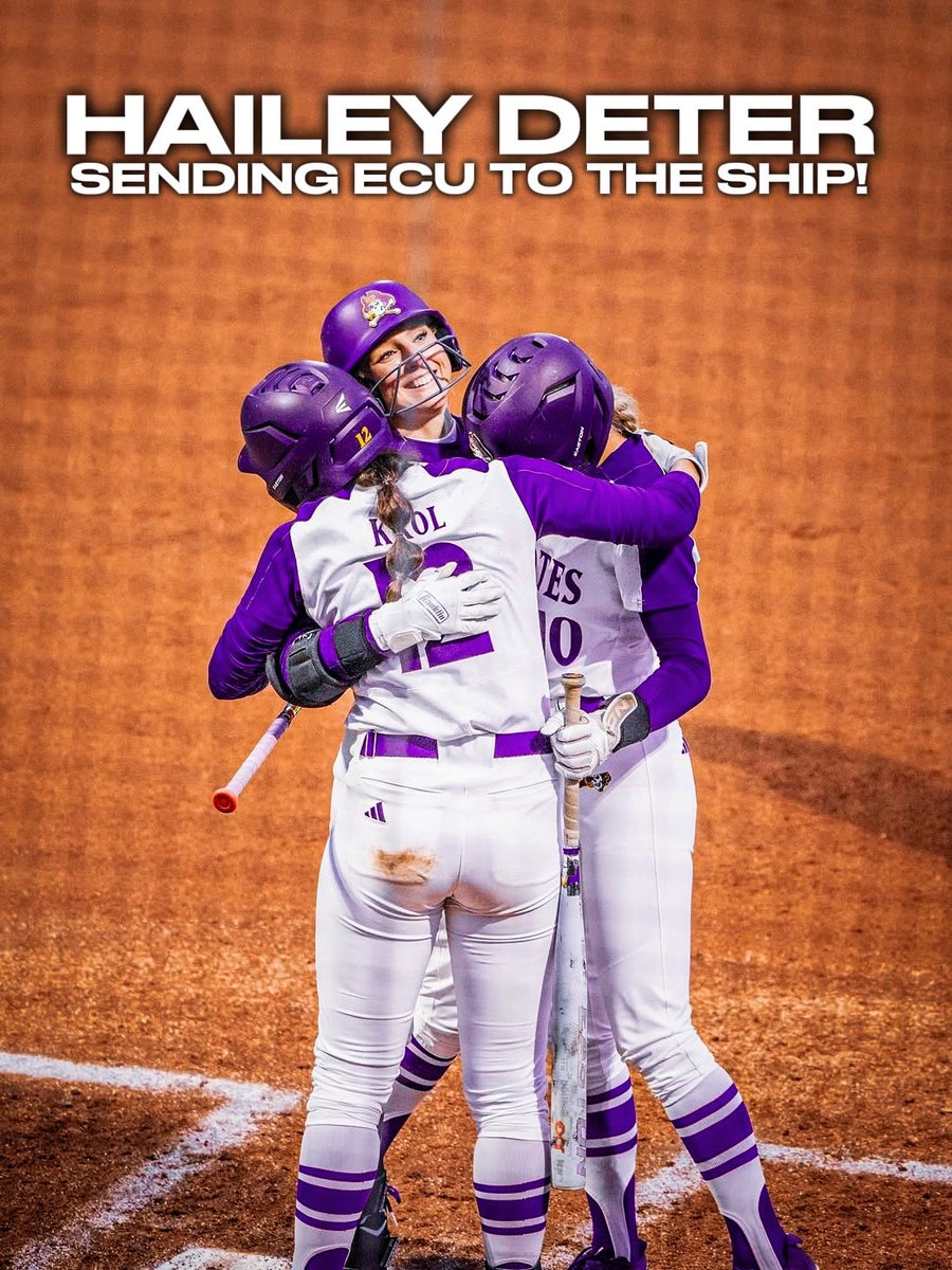 CamWoodBats's tweet photo. @haileydeter27 hitting the go ahead HR to send @ecu__softball to the American Conference Championship tomorrow!! 💥🥎
Let’s go CamFam!! 🙌
#softball #ECUsoftball https://t.co/Yhajqxqwx6