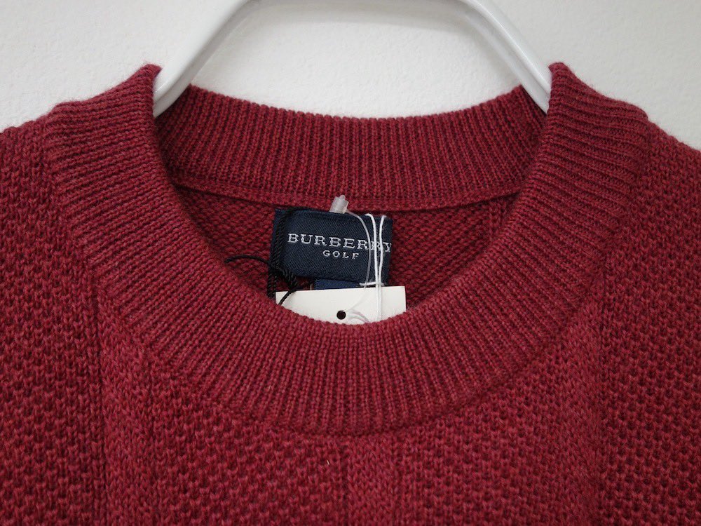 Burberry ベアー 刺繍 GOLF ニット セーター M ブラック ロゴ BURBERRY BLACK LABEL（バーバリーブラックレーベル） ニット セーター