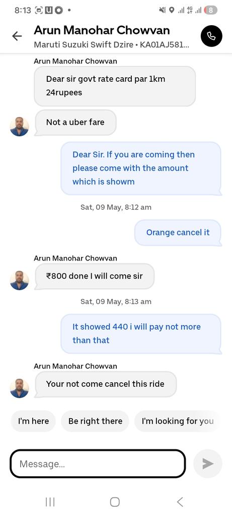 DarshanDand's tweet photo. @UberIN_Support  This is the second time which is happening. Waiting for the cab and driver asking double rate and not canceling as well. https://t.co/SmUNsDmwrq