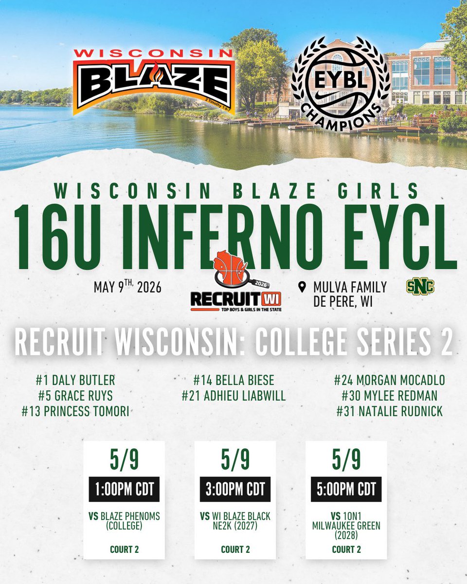 BellaBiese's tweet photo. Come watch me and my team play this weekend! @LisaMVanWyk @WisconsinBlaze @RecruitWIbball https://t.co/fsDKZZpty8