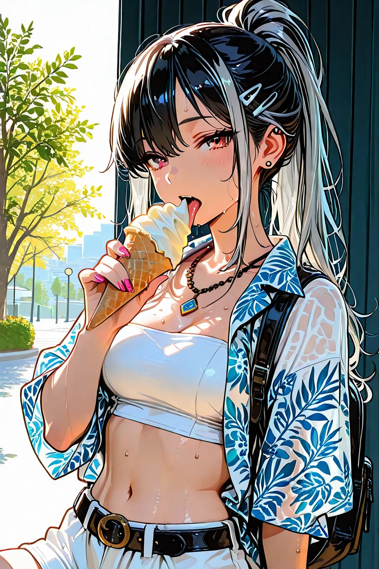 イラスト原画 「サングラスの娘」 サングラスを削って(Cute girl, Deformed,kawaii)を入れると少し