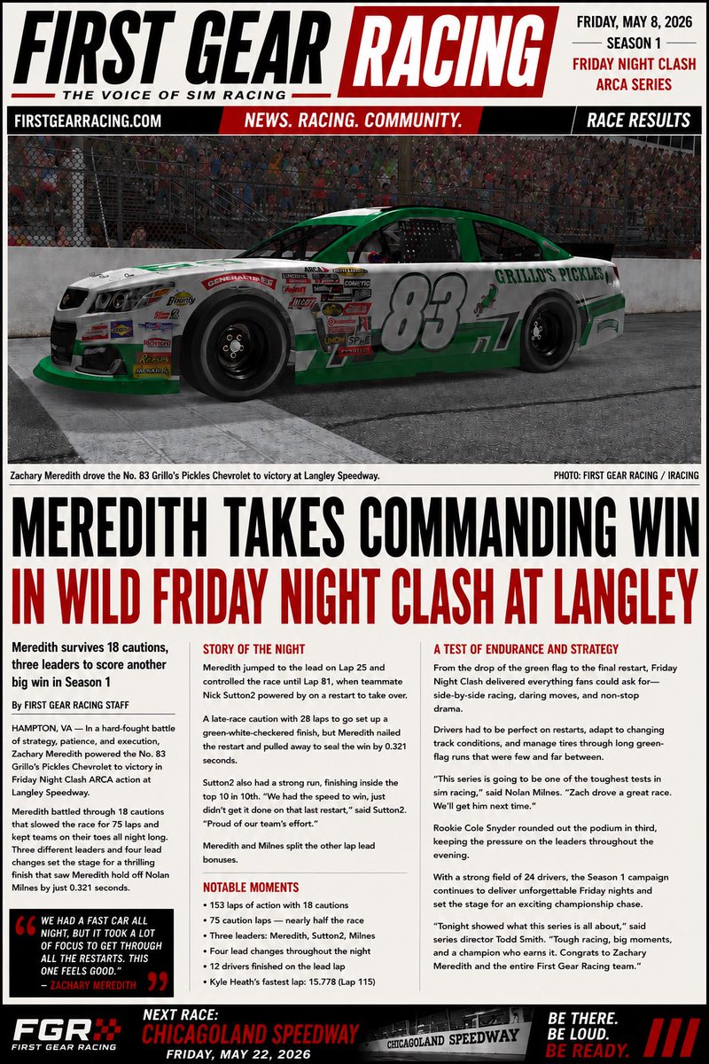 First Gear Racing tweet media