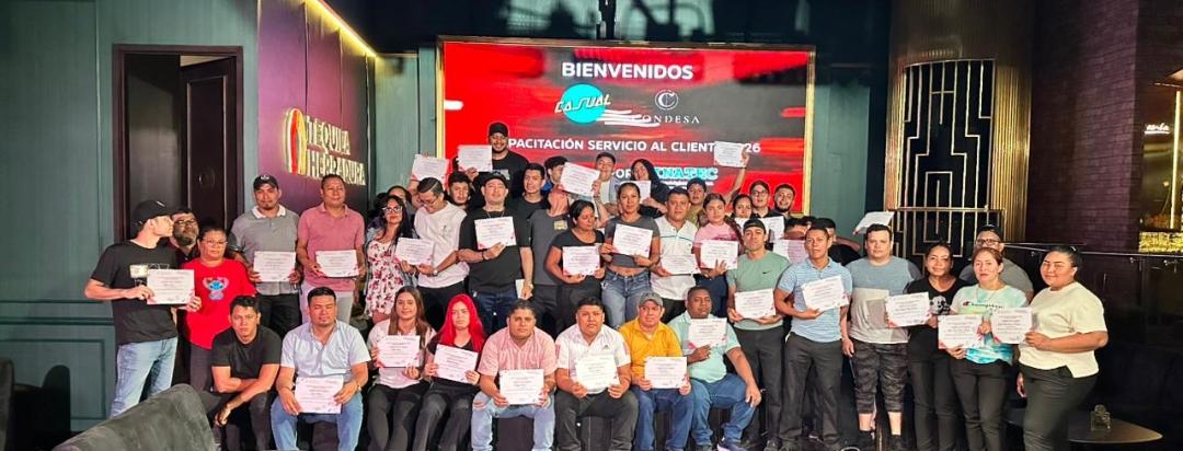 InturManagua's tweet photo. Felicitamos a los propietarios de la Discoteca Condesa, de Managua, por decidirse a fortalecer los conocimientos de sus colaboradores a través de la capacitación de Atención al Cliente y Estrategias de Venta impartida por Intur👨‍🎓👩‍🎓

#NicaraguaFascinanteIrresistible 
#Managua https://t.co/fjKZUZhIPI