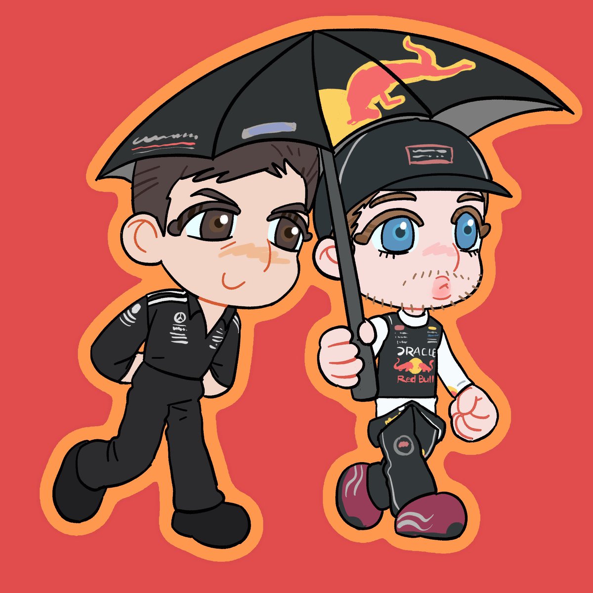 Rumst3in's tweet photo. 🐡: (Just passing by)
🐺: 😍🥰😘🥵🥺😱
#MaxVerstappen #TotoWolff #commission https://t.co/MKTmJdFFCJ