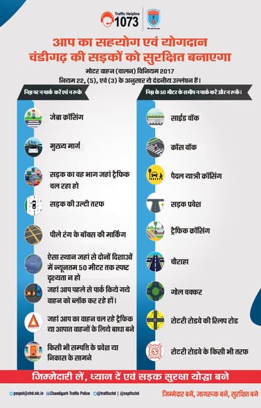 trafficchd's tweet photo. #ChandigarhTrafficPolice appeals to #citizens to kindly adhere to these following instructions given in the #Rules for the #smooth flow of #Traffic, to avoid #collision and inconvenience to other road users and for their own #safety and the #safety of other #roadusers. https://t.co/PsqSEJB9Ao