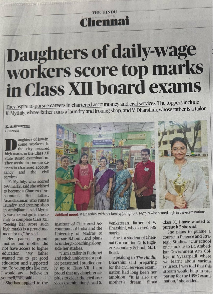 vijaypnpa_ips's tweet photo. Inspiring stories for the day!
Barriers arising out of gender and socio-economic disparities has been broken. 
congratulations and best wishes 💐.

#Girl #student #School #TNGovt https://t.co/04uHna8Dvz