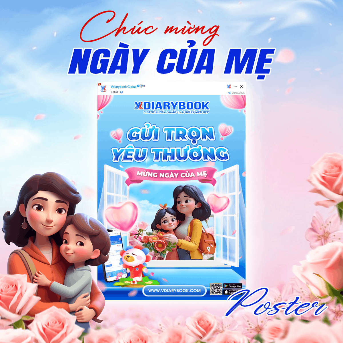 Canvanex_vn's tweet photo. NHẬN NGAY POSTER NGÀY CỦA MẸ – HOÀN THIỆN HÌNH ẢNH CHO NGÀY Ý NGHĨA
📌 Ngày của Mẹ là dịp được nhiều cá nhân, cửa hàng và fanpage lựa chọn để đăng tải những nội dung tri ân, lời chúc và hình ảnh ý nghĩa gửi đến Mẹ. https://t.co/D38BLVhbuR