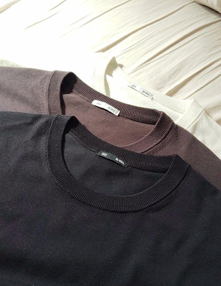 のん❤️4点まとめて GUのニットTシャツが安いし雰囲気いいしで色違いで3枚買ってしまった
