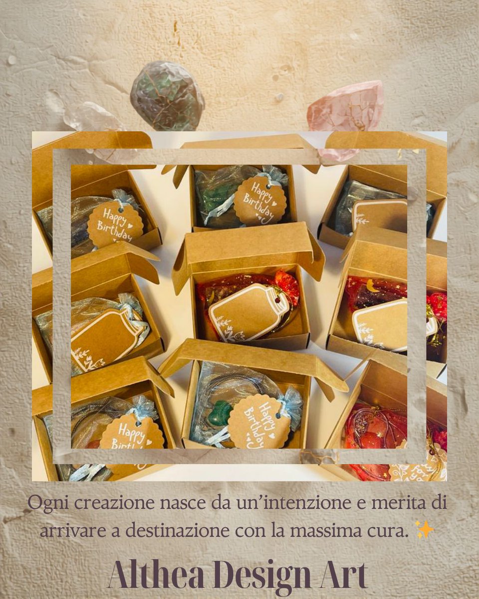 AltheaDesignArt's tweet photo. Novità Althea Design Art! ✨ Da oggi Corriere Espresso 24/48h (da €5,90) per spedizioni sicure e tracciate. La cura del dettaglio fino a casa tua. 📦
Shop: https://t.co/tGGERbuAL4

Quale pietra vi affascina ora? ✨

#AltheaDesignArt #Cristalloterapia #Handmade https://t.co/JIKEFataVs