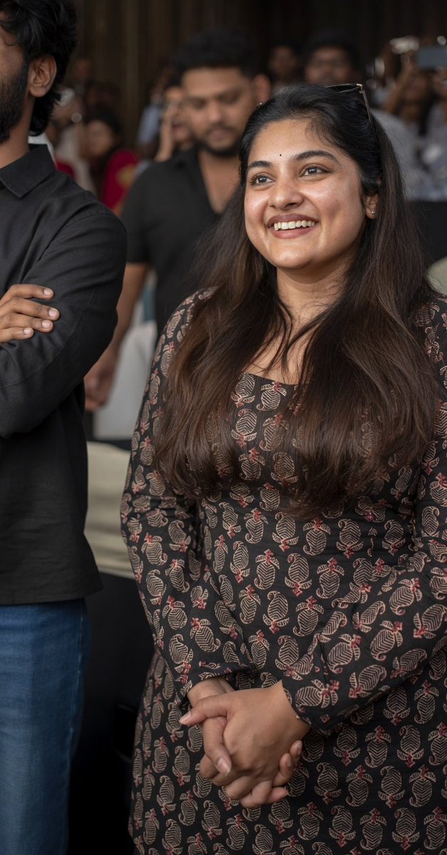 RoshUnfiltered's tweet photo. Nivetha Thomas enjoying the show of NinnuKori re release. 🔥 #NivethaThomas https://t.co/x6mppl8v4q