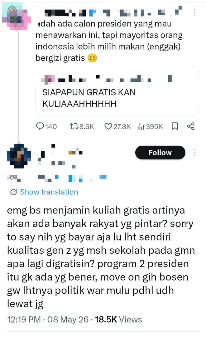 ketimbang war gender knapa ga war-in pemikiran2 aneh kayak gini 💚