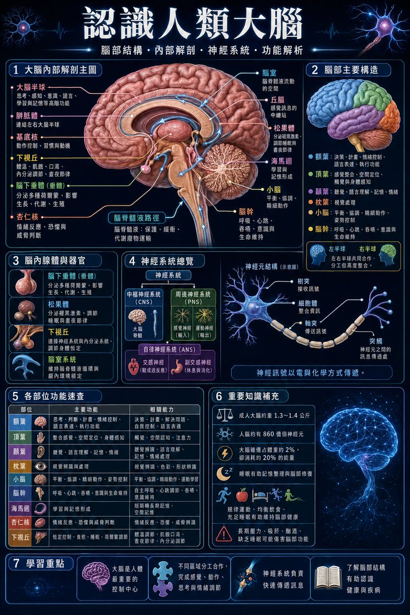 Traditional Chinese Human Brain Infographic