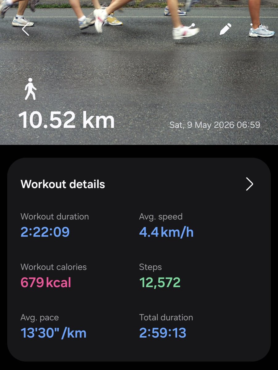 unworthens's tweet photo. 10km doneeee ✅️ https://t.co/RtJIGOEWXj
