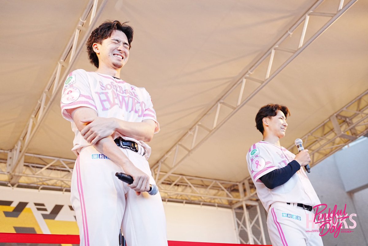 トークショー&ハイタッチ会には #上沢直之 投手& #藤原大翔 投手の師弟