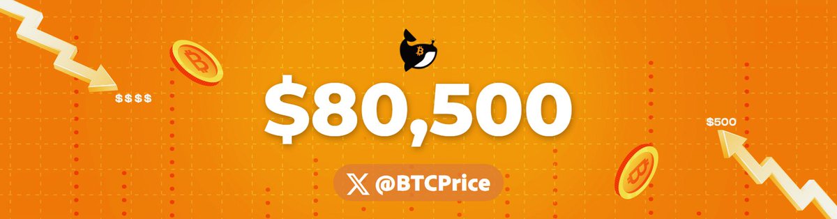 BTCPrice's tweet photo. 🟢 Bitcoin Price: $80,500 https://t.co/U2fHgGgDUw