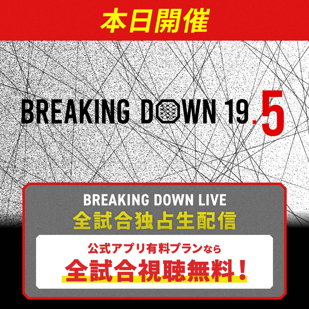 ブレイキングダウンチケット BreakingDown19_5 本日開催！ ＼ 本日 18:00～試合開始 PPVチケット