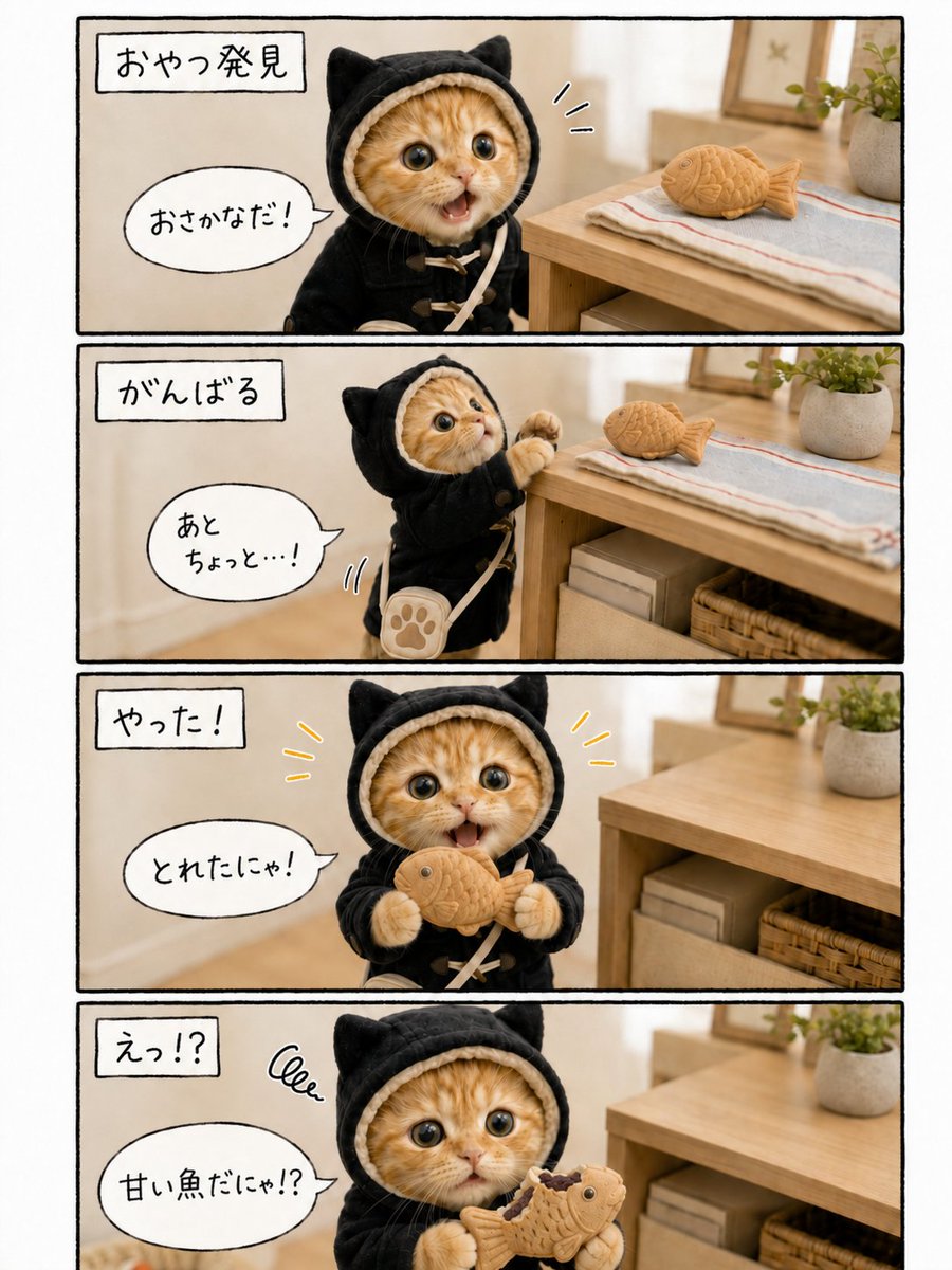 ドジ猫のチョロ|AI猫チャンネル tweet media