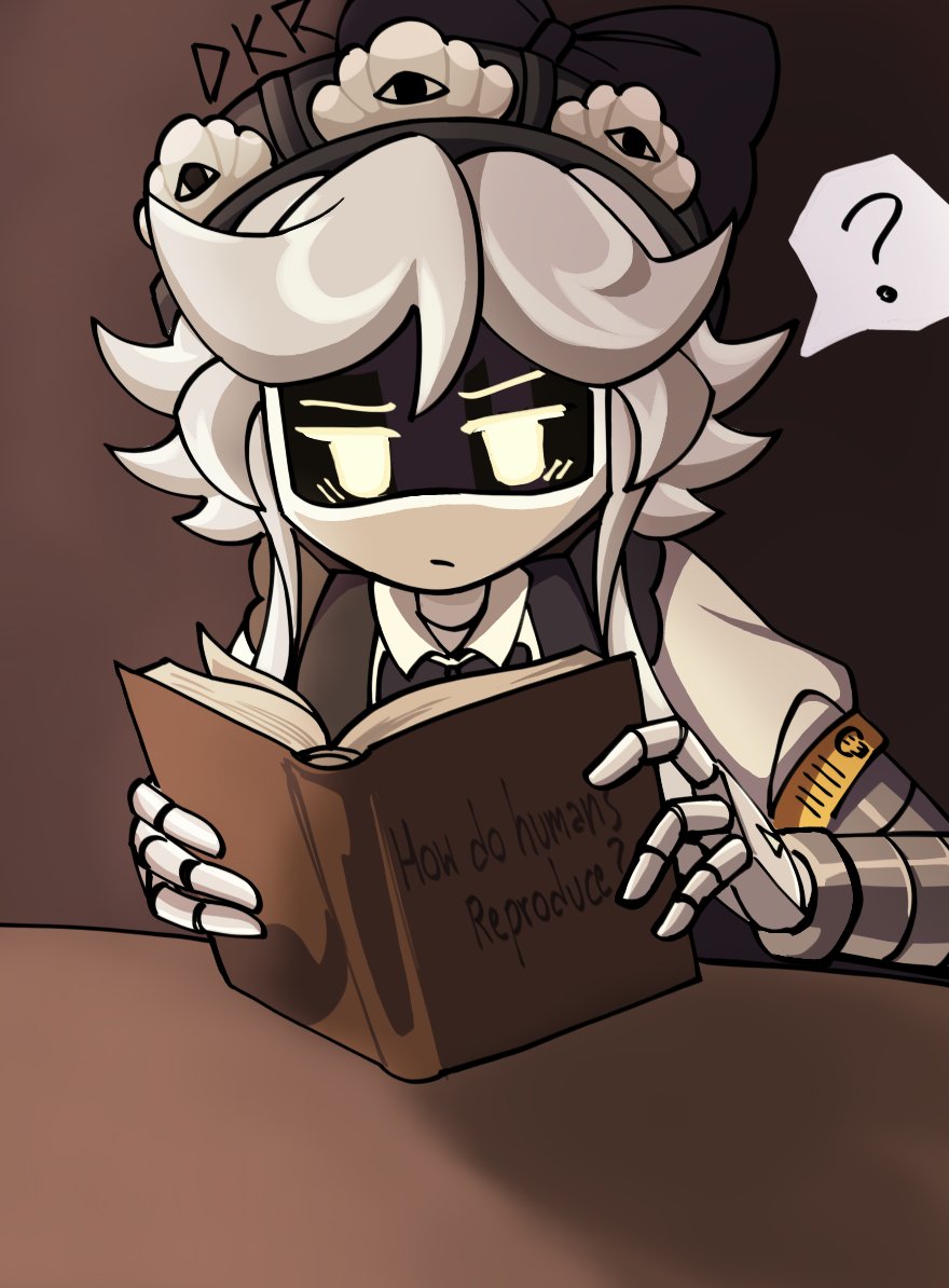 DKR_Org's tweet photo. Why would he want that book? 
#murderdrones #Cyn #fanartㅤㅤㅤㅤ https://t.co/yoFxzuCxiL