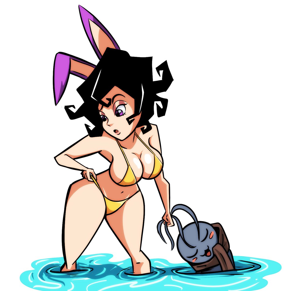 DarkBugArt's tweet photo. I think I may be a little late for Golden Week, but I decided to do it anyways as an excuse to draw Doku in a bikini, lol

#goldenweek #digitalart #waifu #speedpaint https://t.co/x4RbpwyPZO