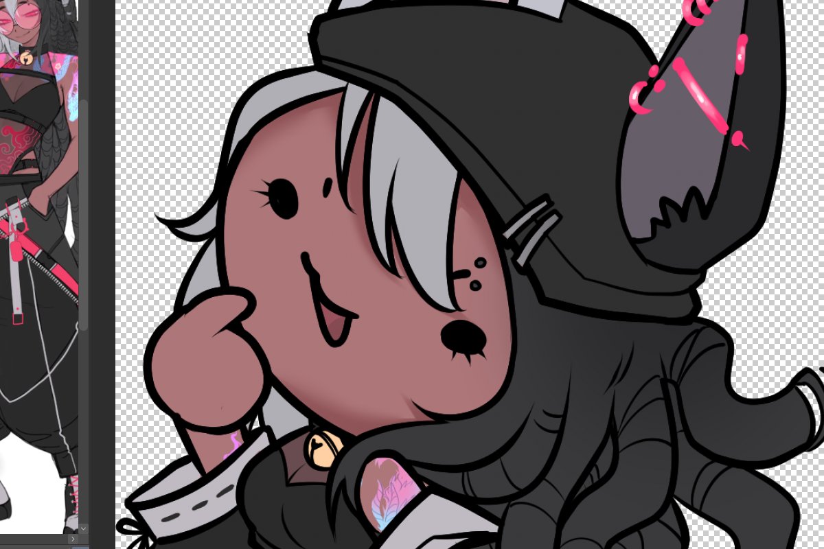 3nd 💜💉 doodle designs + dot eyed chibs! tweet media