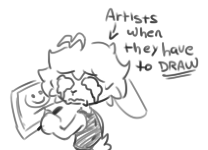 YaSyrup's tweet photo. Artists when they have to draw https://t.co/3Qtq59yoki