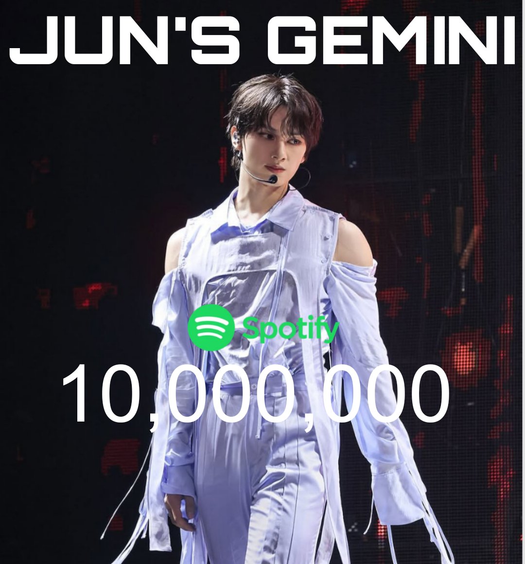 GEMINI (Jun solo) has crossed 10 million streams on Spotify. 
Congratulations Junhui 🥳